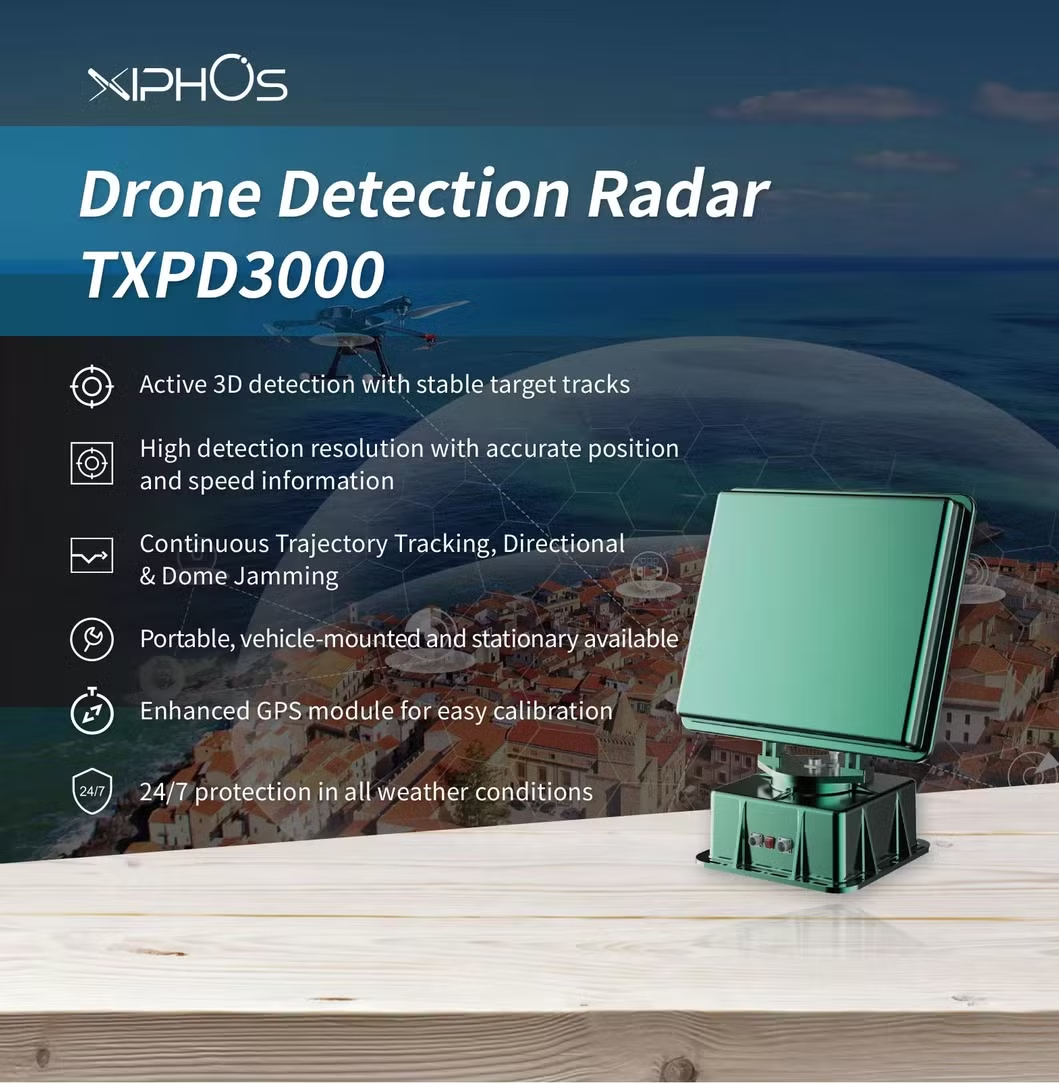T-PD3000 Fixed Active Radar Defense Drone RF Signal Detector