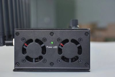 GSM blocker with built-in cooling fan