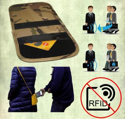 RFID signal blocking pouch to prevent theft