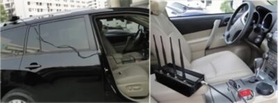 In-vehicle cell signal jammer