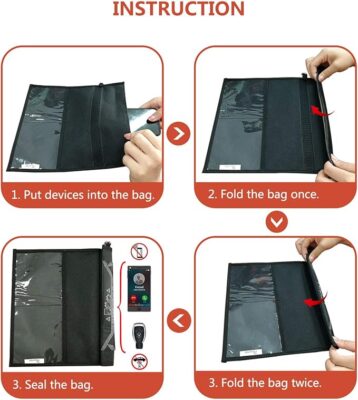 Steps to use signal isolation bag