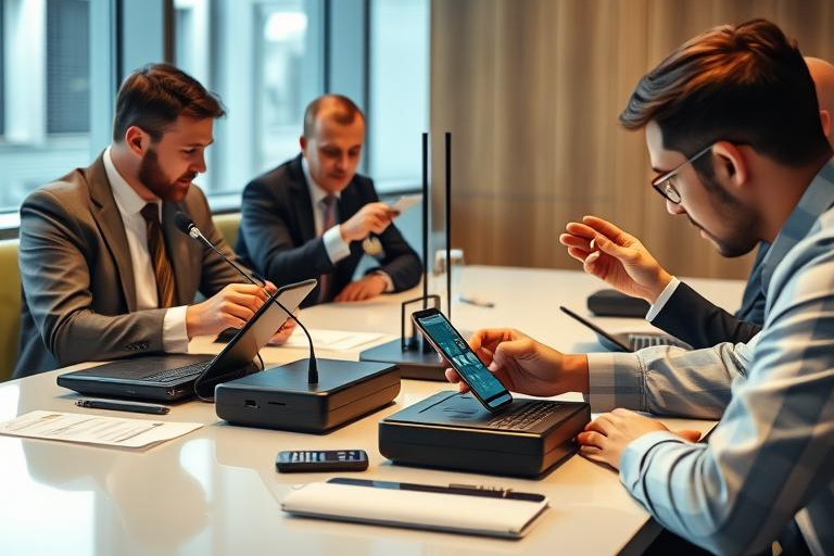 Cell phone jammer at the business negotiation table