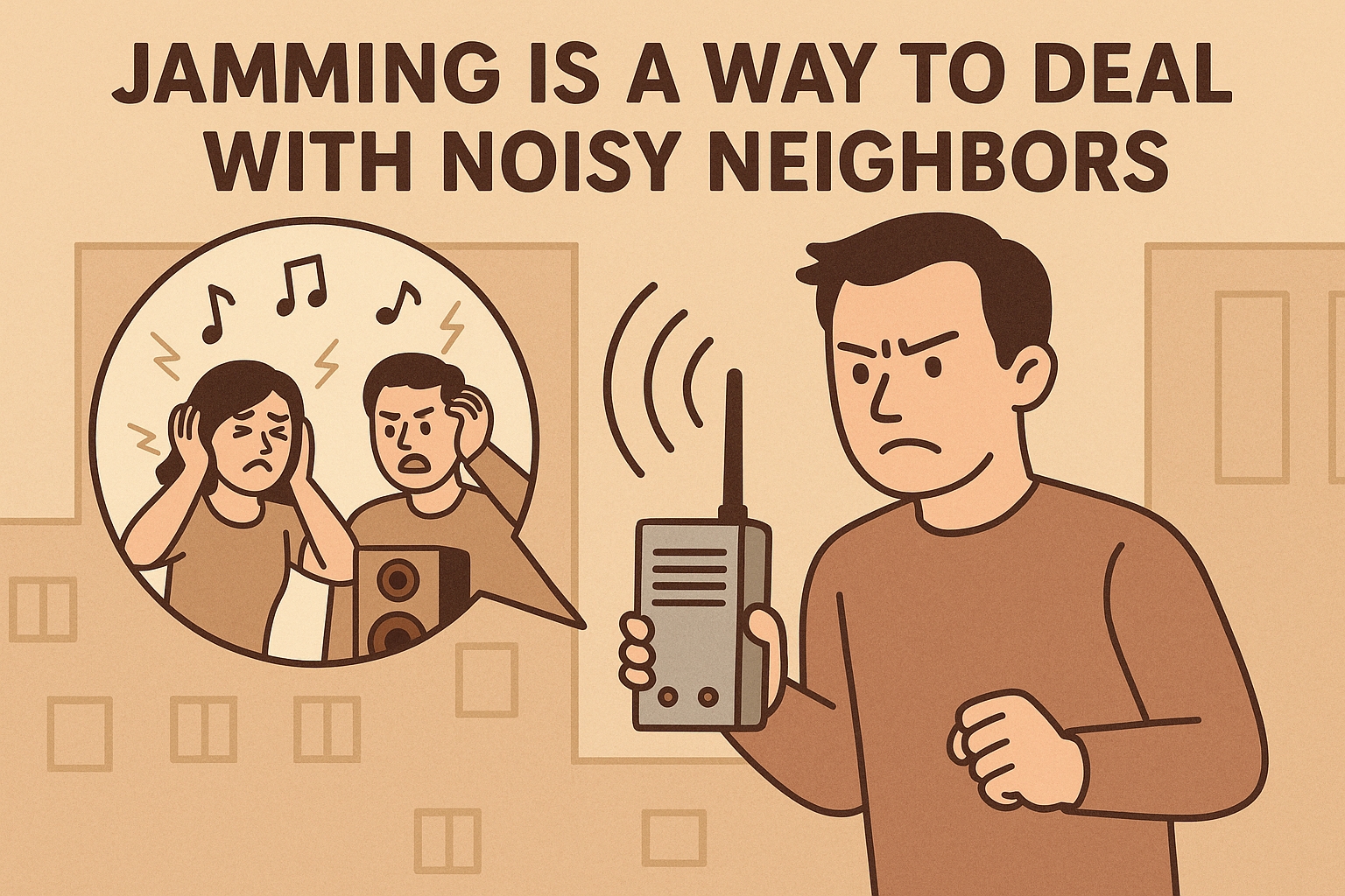 electronic signal jammer is a way to combat noise from neighbors