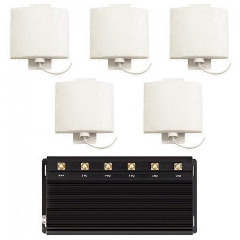 Stationary 4G WiFi Jammer with 6 Directional antennas