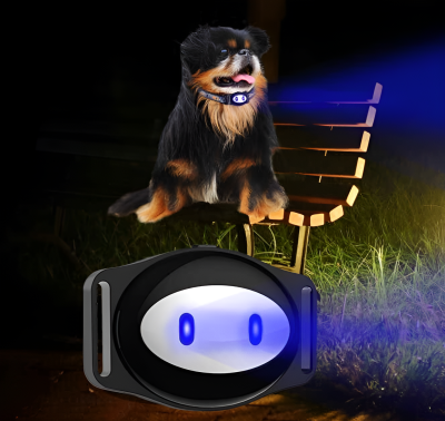 Nighttime sound and light pet search device