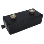 micro voice recorder with magnetic casing on metal surface