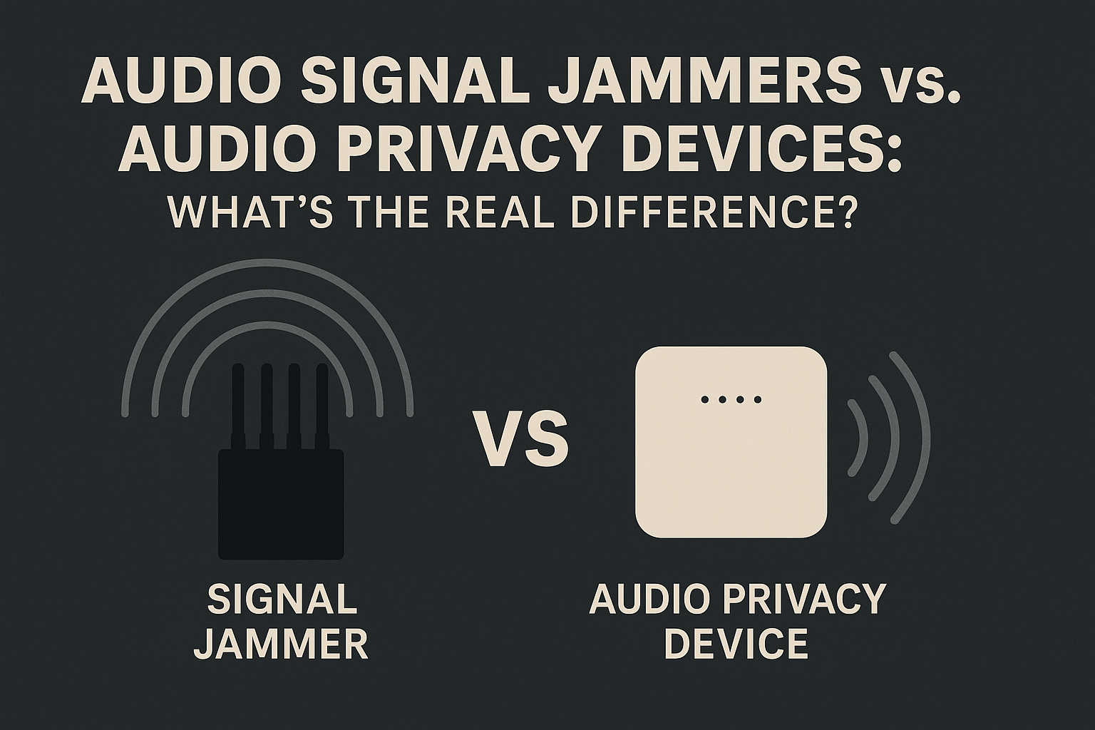 Difference: Signal Jammer vs.Audio Privacy Device