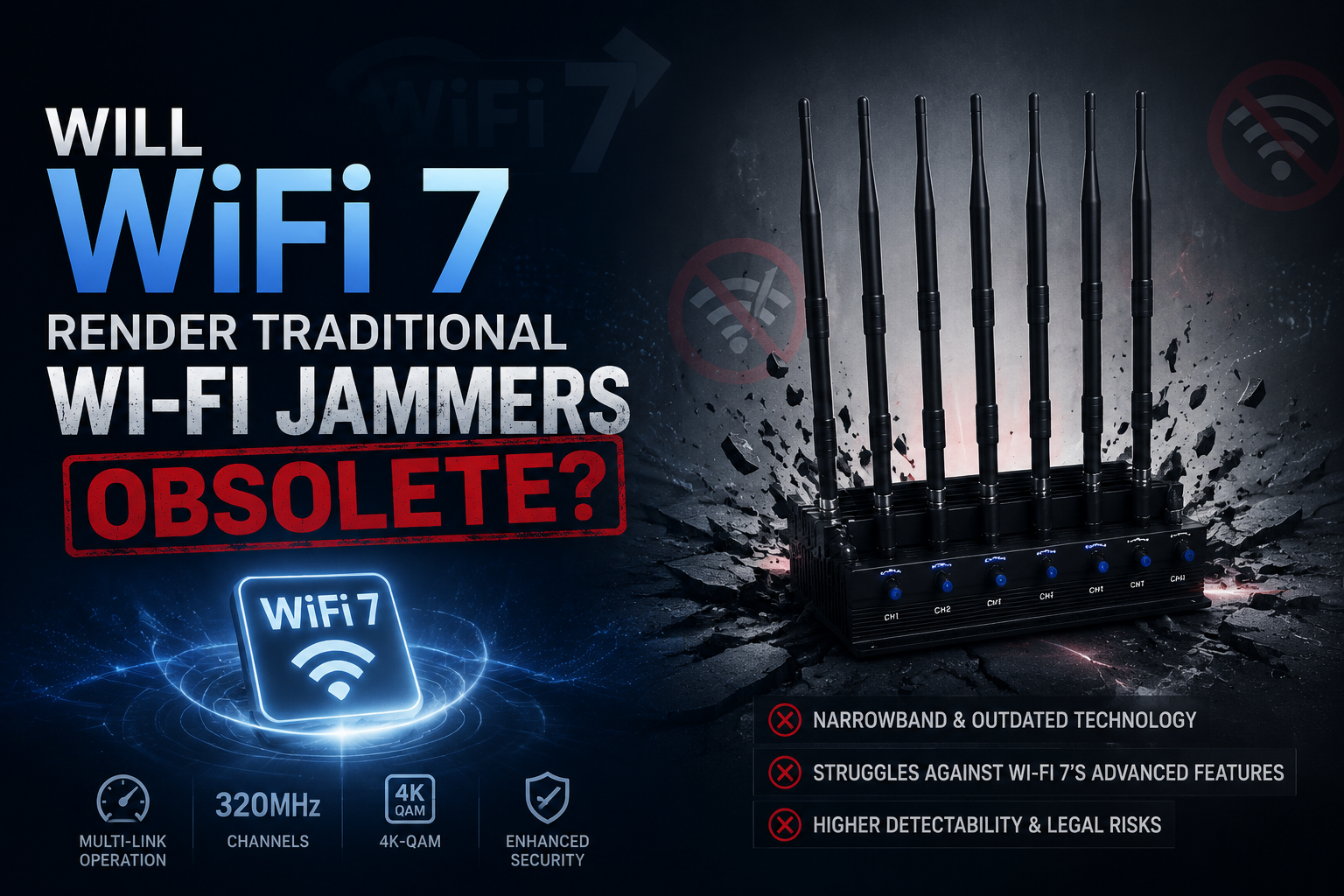 Will WiFi 7 render traditional Wi-Fi jammers obsolete