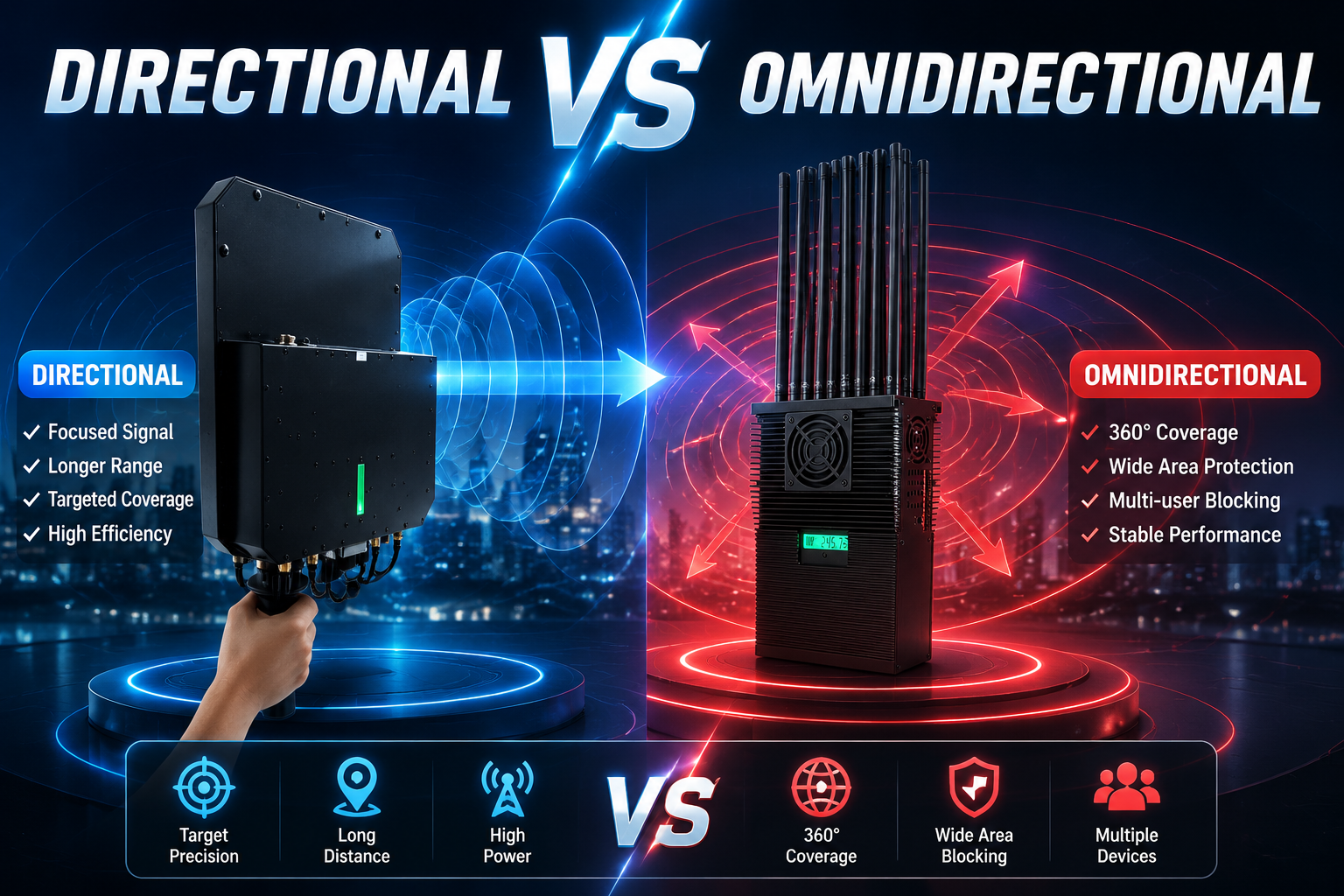 Choosing the Right Antenna for Signal Jammer Directional or Omnidirectional