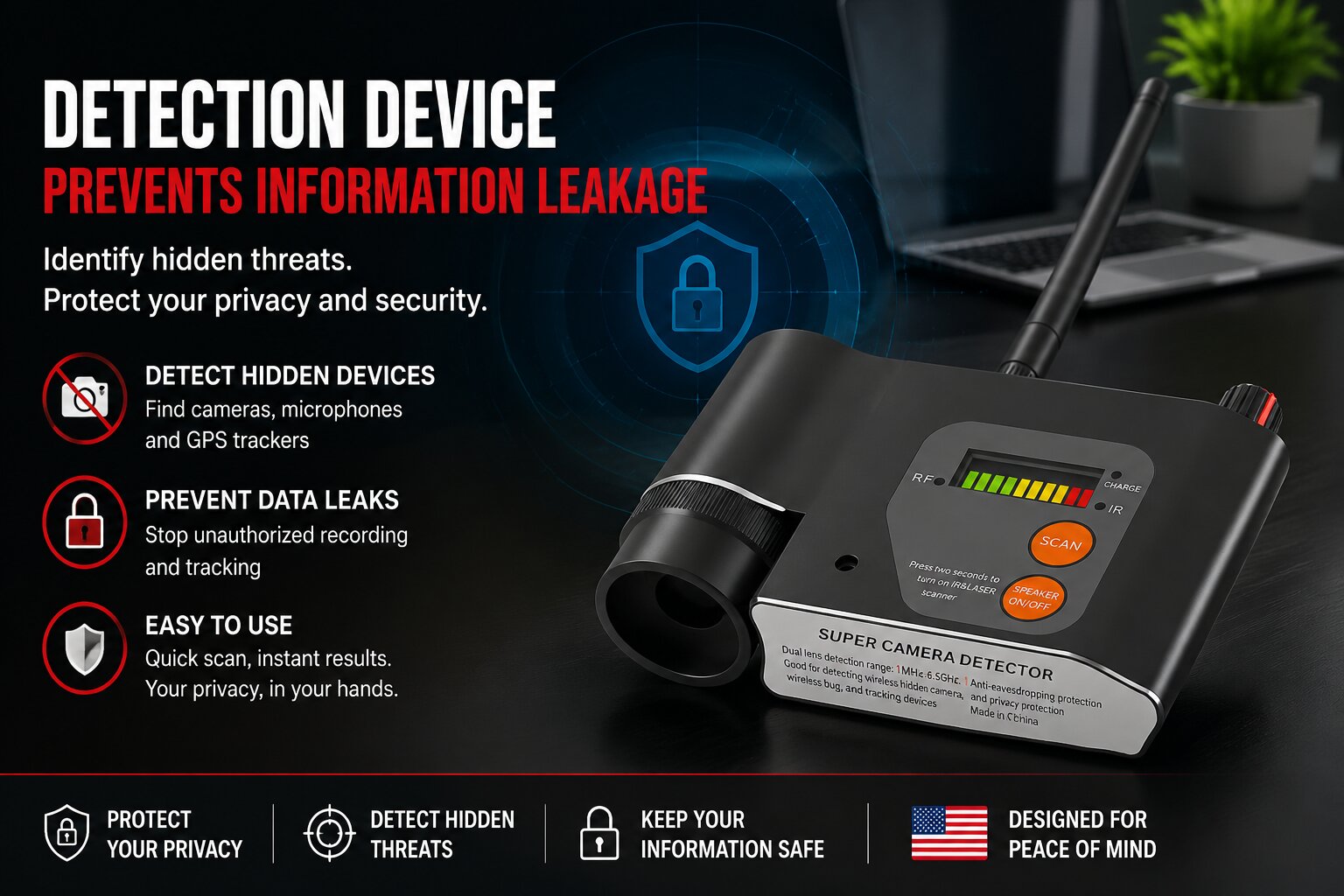 Detection device prevents information leakage