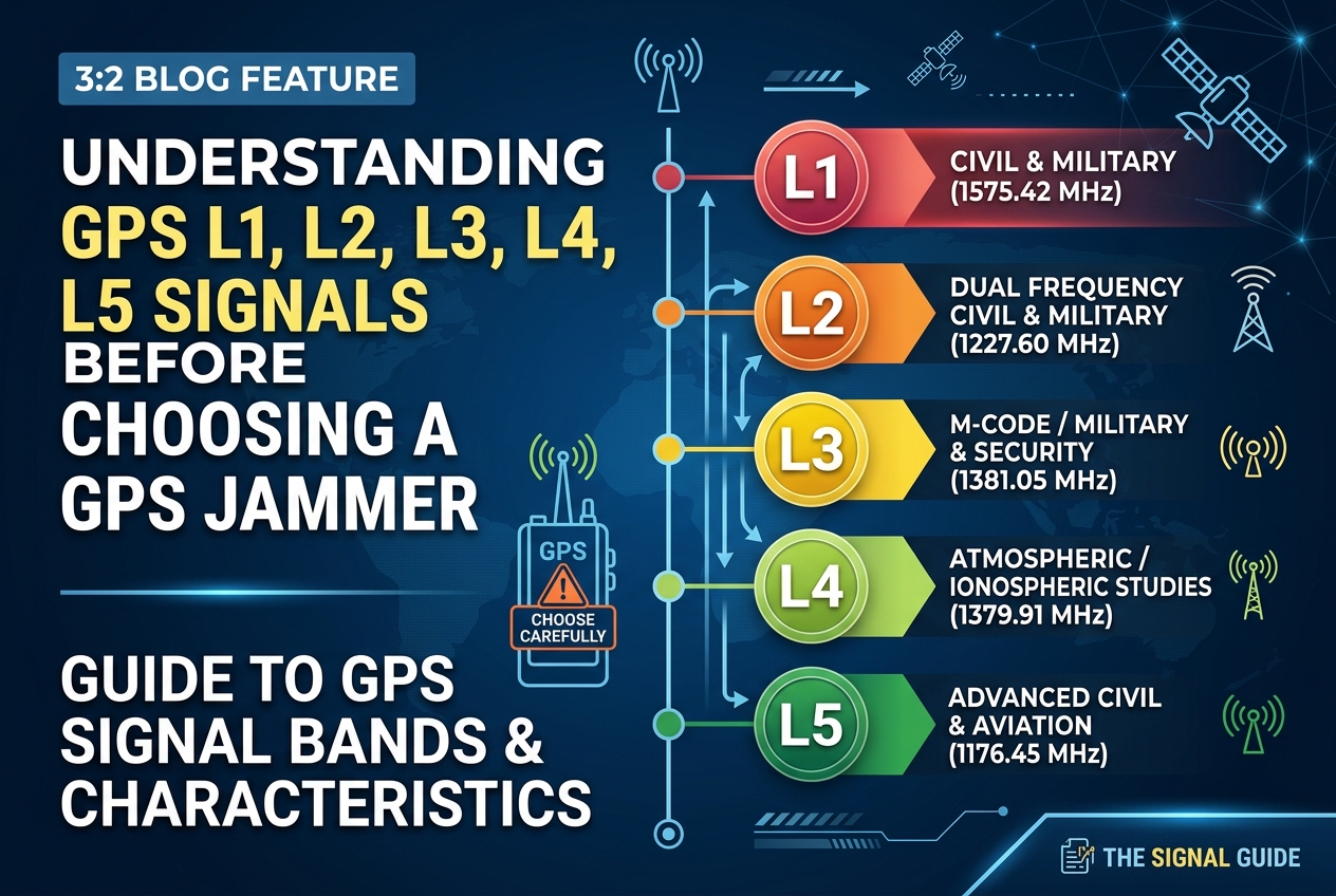 Understanding GPS L1 to L5 signals and frequency coverage for modern GPS scrambling device technology